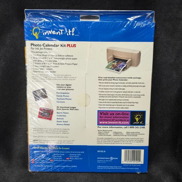 Invent It! Photo Calendar Kit for Inkjet Printers Software Included NEW - Picture 2 of 5